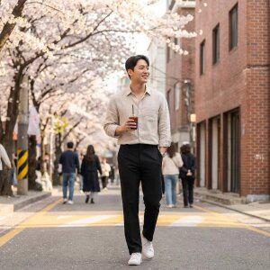 남성 S/S 편안한 데일리룩 허리밴드 바지