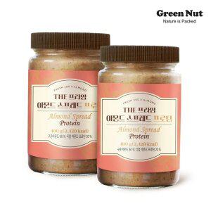 [그린너트] 더프라임 아몬드스프레드 프로틴 2개 100%, 대용량 400g