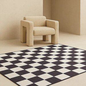 [S급리퍼] 먼지없는 빅 체커보드 단모 러그 사계절 카페트 5size