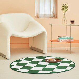 [S급리퍼] 먼지없는 빅 체커보드 단모 러그 사계절 카페트 원형 3size