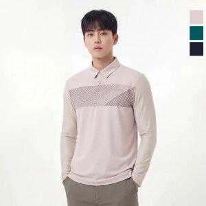 웨스트우드 남성 프린트 긴팔 폴로티_WO2MCTP441