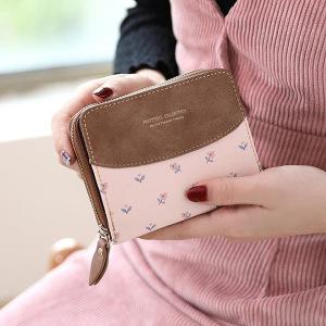 플라워지퍼반지갑 여성 카드지갑 학생 패션지갑