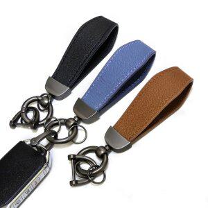 가죽 스트랩 자동차 키홀더 링 열쇠리
