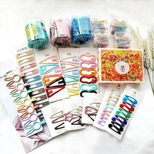 아기자기 헤어 악세사리 미니집게핀 똑딱핀 소형머리끈 고무줄
