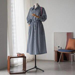 (안나앤플러스) A. 파인드 롤업 셔츠 원피스[드레스D0211P02] 빅사이즈