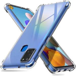 1+1 방탄 범퍼 젤리케이스 투명, 갤럭시A21S