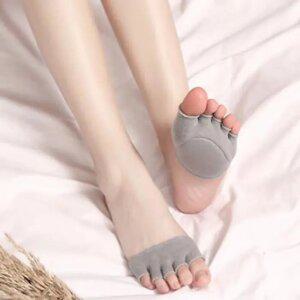 J2K 양말 미끄럼방지 땀흡수 페이크삭스 오픈 토우 캡