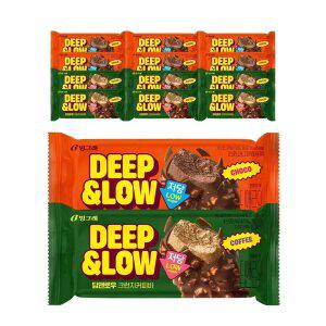 빙그레 딥앤로우 크런치 바 12개 / 초코바 커피바 / 저당 아이스크림