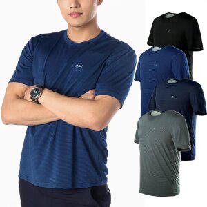 모렉스 남자 여름 스판 쿨 아이스 라운드 반팔티 냉감 등산 티셔츠 317