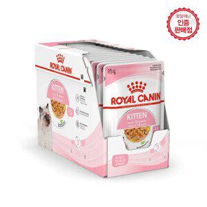 로얄캐닌 고양이사료 키튼 [젤리]  파우치 85g 12개 (1BOX)