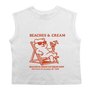 바캉스베어 민소매 티셔츠(Vacance bear sleeveless T)