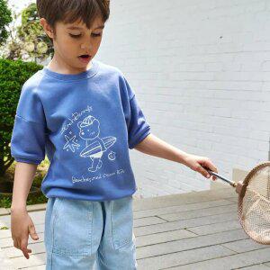 서프 베어 반팔 맨투맨(Surf bear half MTM)