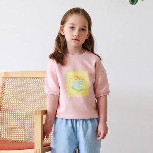 러브 반팔 맨투맨(Love half MTM)