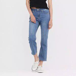 남성) 허리일자 데님팬츠 미디엄블루 AN1DIH206-MB