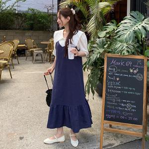 [제작/빅사이즈]이블렛 히레아 린넨 뷔스티에 롱원피스 제이스타일