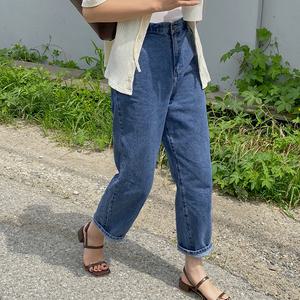 [제작/빅사이즈]이블렛 쥬르디 세미배기핏 밴딩 데님팬츠 제이스타일