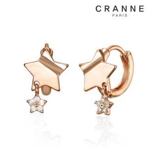 [끄란느] 14K GF 심플 별 모티브 원터치 귀걸이 C24EGF192