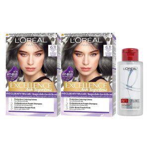 로레알파리 엑셀랑스 애쉬 슈프림 염모제 2개 + 랜덤 제품 100ml