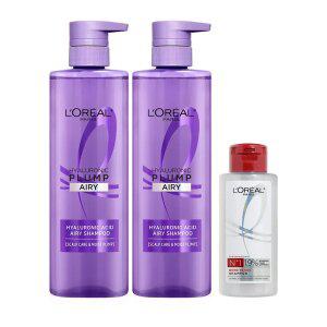 [수분볼륨UP] 로레알파리 히알루론산 두피 샴푸 660ml 2개 + 랜덤 제품 100ml