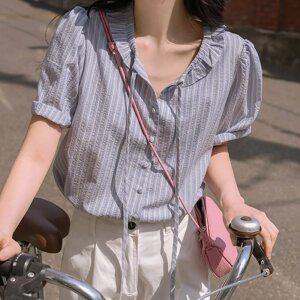 [JUST BETTER] 멜로 프릴 링클 블라우스