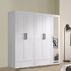 국내제작 거울형 2026mm 옷장 서랍양복장+거울틈새장+서랍이불장 올루바/니모/레인 세