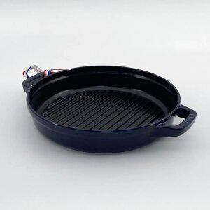 스타우브 B품 그릴팬 높은형 다크블루 26cm 주물 인덕션 무쇠팬