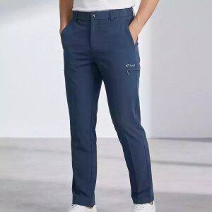 김영주골프 남성용 슬림핏 골프 팬츠 신축성 좋은 면바지 김영주5885