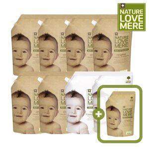 네이쳐러브메레 아기세탁세제 리필 1300ml 6팩+아기섬유유연제 리필 1300ml 2팩 + [GI