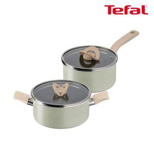 테팔 인덕션 블라썸 민트 냄비 2종(편수18+양수20)