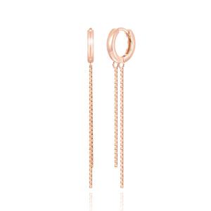 14K 심플링 원터치 드롭 귀걸이