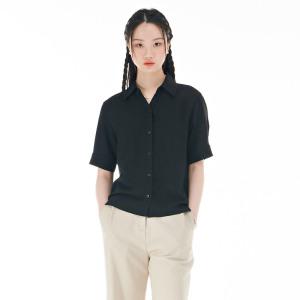 [체이스컬트] [2color] 여자 오픈카라 반팔 블라우스