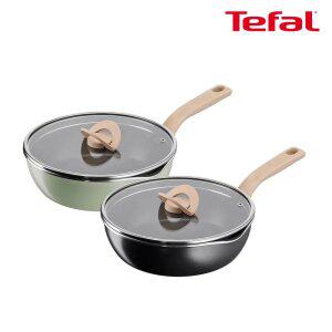 테팔 인덕션 티타늄1X 원픽 냄비팬 2종(그린22+블랙24)
