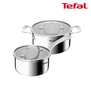 테팔 인덕션 SS 퍼펙트 레지스트 냄비 2종(편수16+양수20)