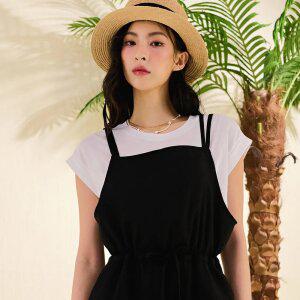 [체이스컬트] [2color] 여자 오버롤 하프팬츠