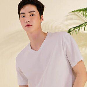 [체이스컬트] [3color] 유니 브이넥 면 반팔티