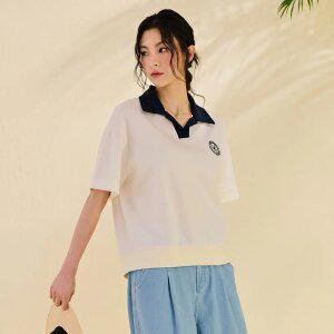 [체이스컬트] [3color] 여자 카라 배색 반팔