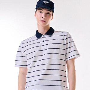 [체이스컬트] [2ccolor] 남자 피케 카라 반팔 스트라이프티