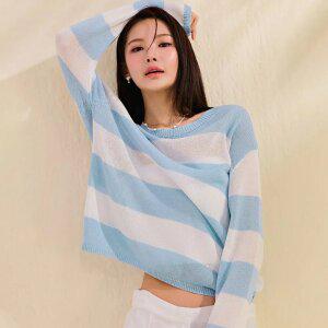 [체이스컬트] [2color] 여자 단가라 크롭니트