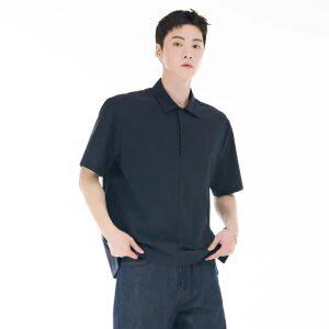 [체이스컬트] [2color] 남자 반 오픈 반팔 셔츠