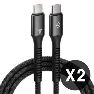 [1+1 100W C to C 케이블 ] C타입 고속충전케이블 초고속 충전기 핸드폰 휴대폰 충전