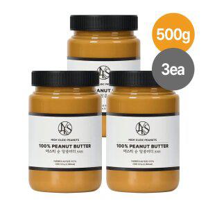 야스티 아르헨티나산 하이올레익 땅콩 100% 국내제조  순 땅콩버터 크리미 500g X 3개