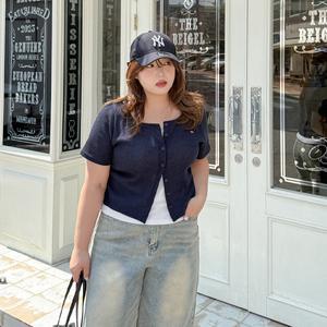 [제작/빅사이즈]이블렛 로아브 라벨 배색 레이어드 가디건 티셔츠 제이스타일