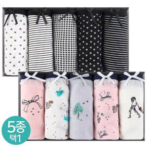 (30%즉시할인) OV 미디택1 (5매입) 여성팬티 면팬티