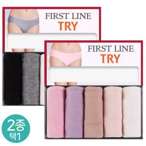 (30%즉시할인) TRY 퍼스트미디 택1 (5매입) 여성팬티 면팬티