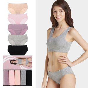 (30%즉시할인) 페리힐스 미디 3008 여성팬티 세트 5매입 면팬티