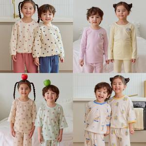 [아이숲] 25SS 7부 거즈요루 모달메쉬 긴팔 실내복 상하복 신생아 유아 아동 아기실내