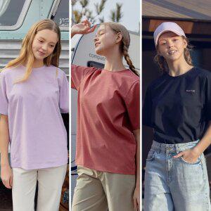 몽벨 여성 매직립 우븐 반팔 티셔츠