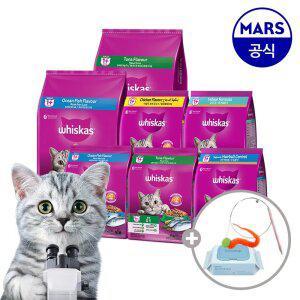 위스카스 포켓 건사료 3kg/7kg+고양이낚시대+베베숲물티슈