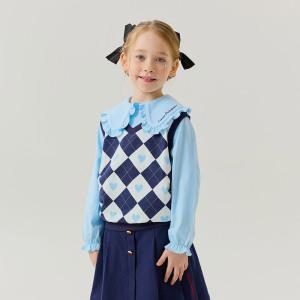 레이어드아가일티셔츠(네이비)