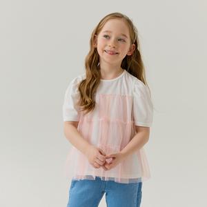 오로라캉캉반팔티셔츠(핑크)